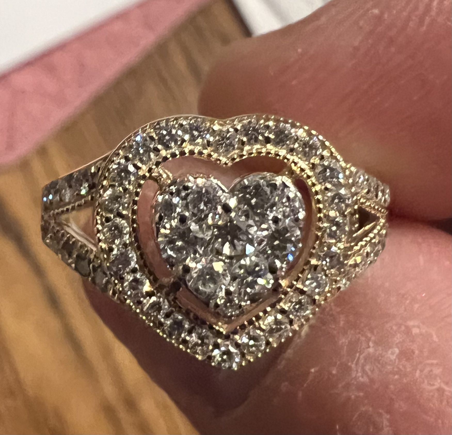 14kt Yellow Gold Diamond Ring.