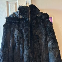 Unisex Hooded Fur Coat (Periodic)