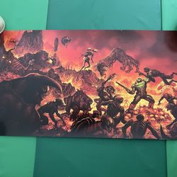 Doom 2016 Fight Like He’ll Lithograph Bethesda ID software Big Box Pc Game