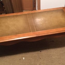 Leather Top Coffee Table