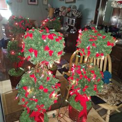 Two (2) 3' Topiary Trees For Xmas 🎄