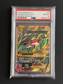PSA 8 M Rayquaza EX 98/98 Ancient Origins Full Art
