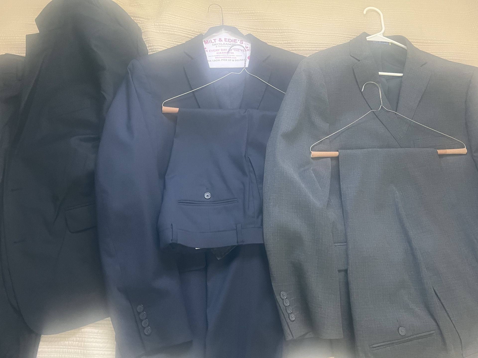 Mens Slim  Suits And Blazer Jackets Sz 46R  Pants Sz 36x30