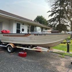 17ft 1983 Sea Nymph 50hp Johnson With Trailer 