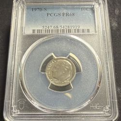 1970-S 10C PCGS PR68 