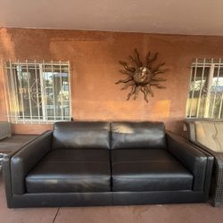 Black Leather Couch