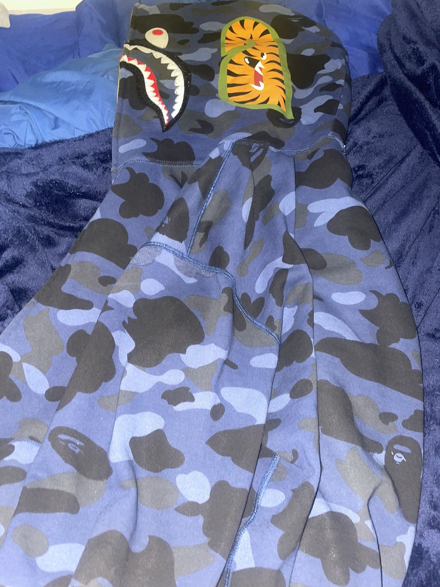 Blue Bape Hoodie Size 2xl