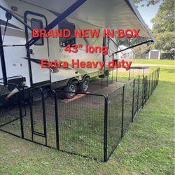 Brand New extra Heavy Duty Extra Wide 32" Tall 16 Panel Dog Playpen 43' Long Yard Fence  110 Sq Ft Dog Cage Shapable Rv Camping Fence  Corral De Masco