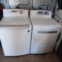 Lg Top Load Washer And Gas Dryer 