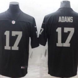  Adams #17 Raiders Stitched Jersey Black Silver 