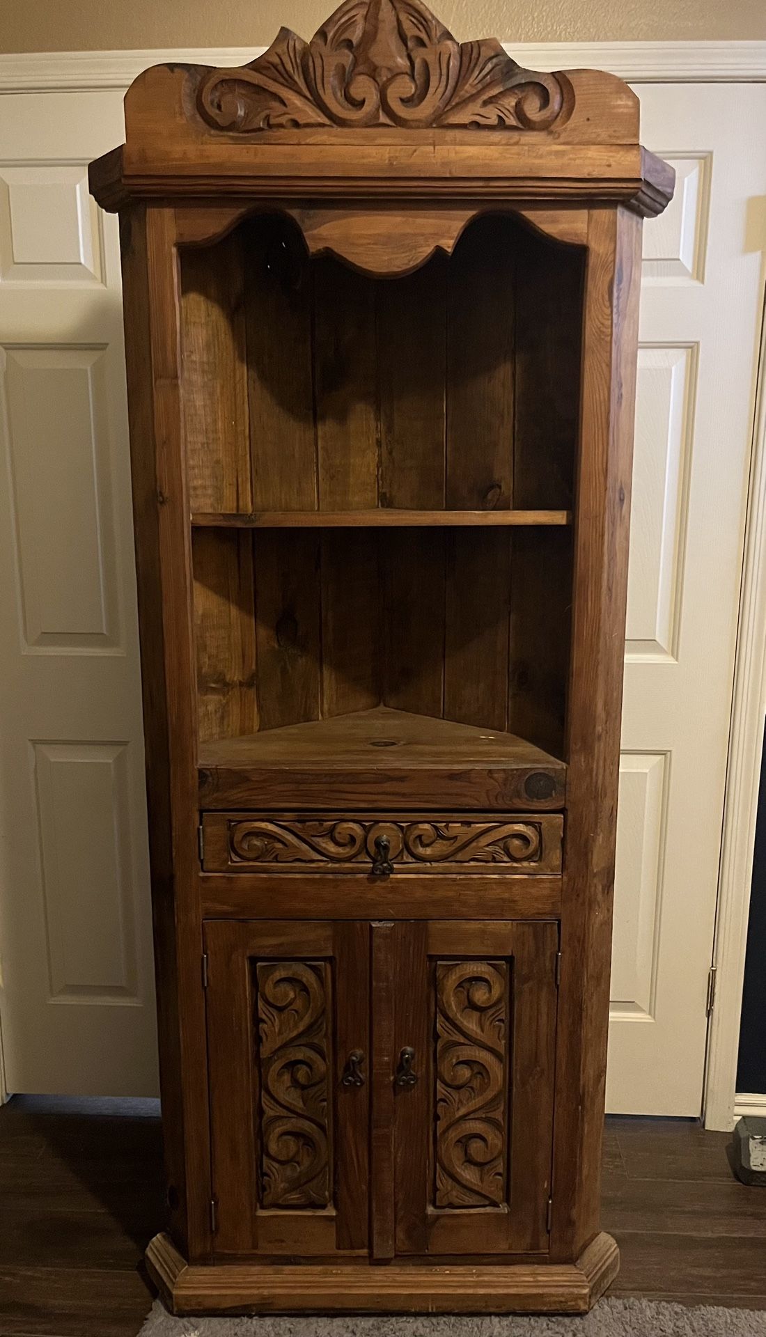 Wood Corner Cabinet 