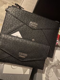Black Guess Wallet & Wristlet Set