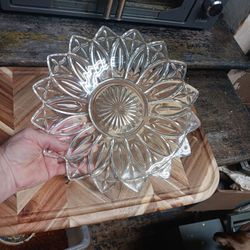 Mid Century  glass dinner / serving plate, Federal Plate