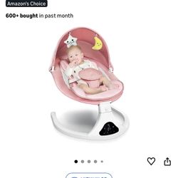 Electric Baby Swing (pink) With Remote Control