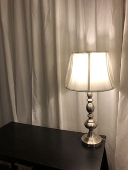 Brushed nickel lamp