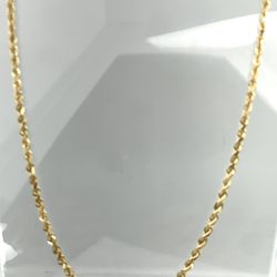 14k Yellow Gold Rope Chain 18” 2.50mm 