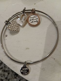 Love This Life Daughter Charm Bangle Bracelet