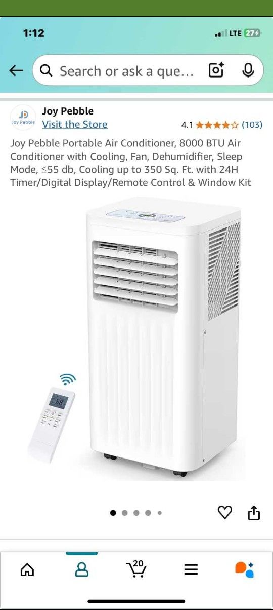 Portable AC Unit Used One Summer Works Great I Paid $185 Selling For $100