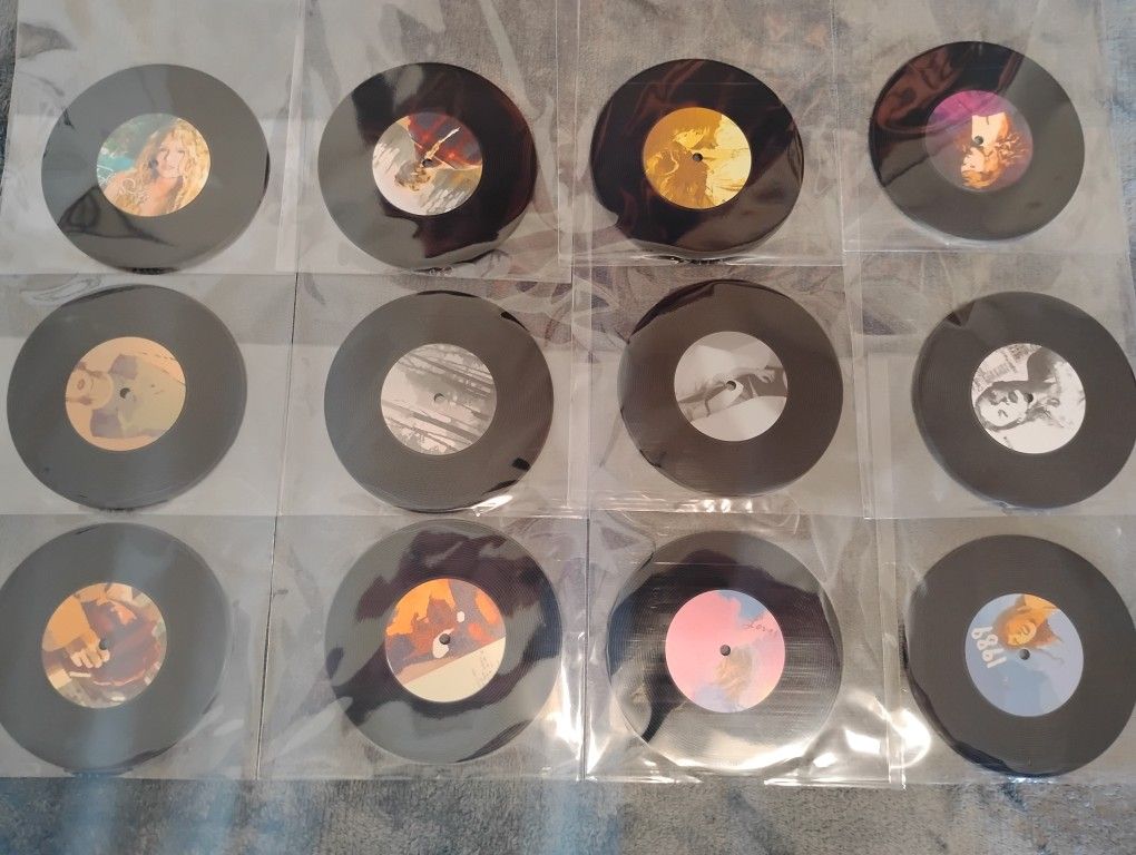 Taylor Swift Rubber Coaster (Vinyl look) lot of 12