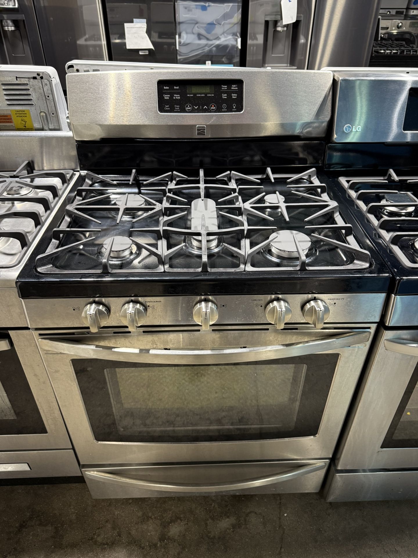 Kenmore Stainless steel 5 burner range stove