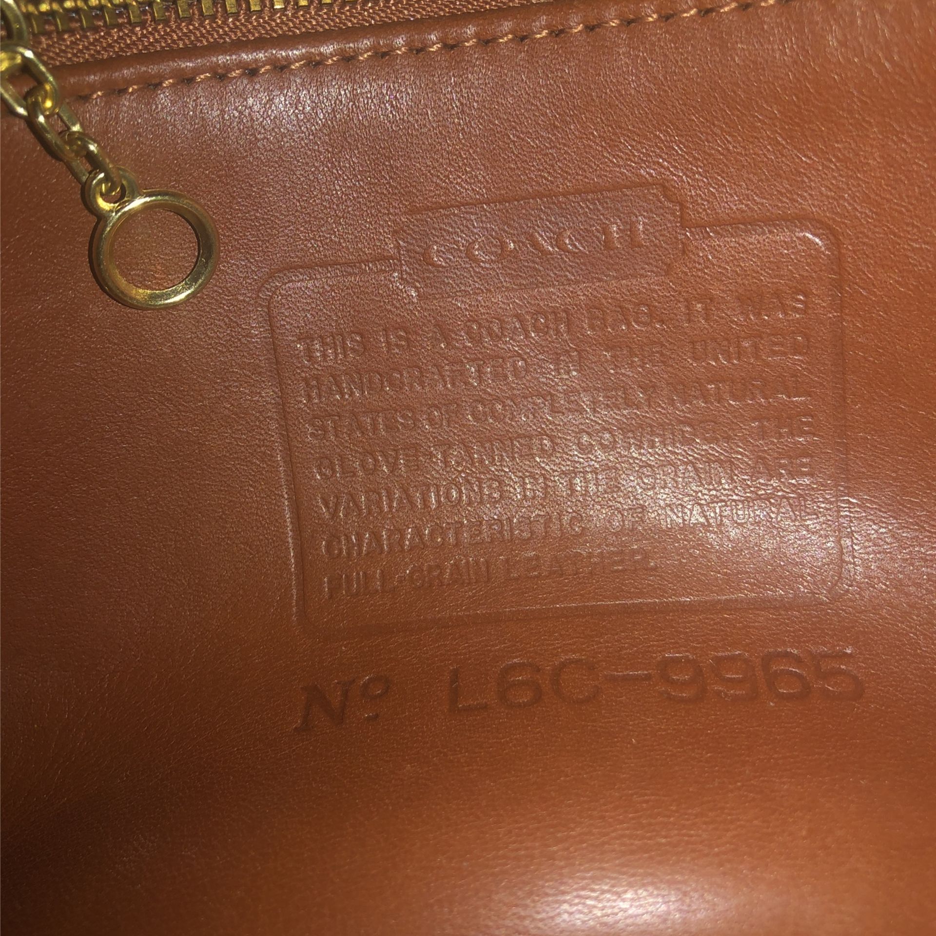Coach Leather Purse With Shoulder Strap