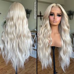 Human Hair Blended Lace Front Wig 