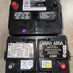 2 Brand New Car Battery Never Used For 120 Together Only for Sale