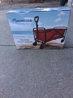 Shore side utility folding wagon