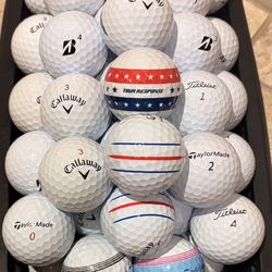 50 Golf Balls As Pictured Titleist , Taylormade, Callaway….