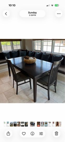 Large Danish dark wood dining table Denmark