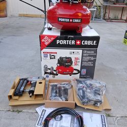 Porter cable 3 nailer air compressor combo kit