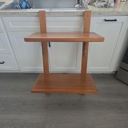 Solid oak wood kitchen shelfs