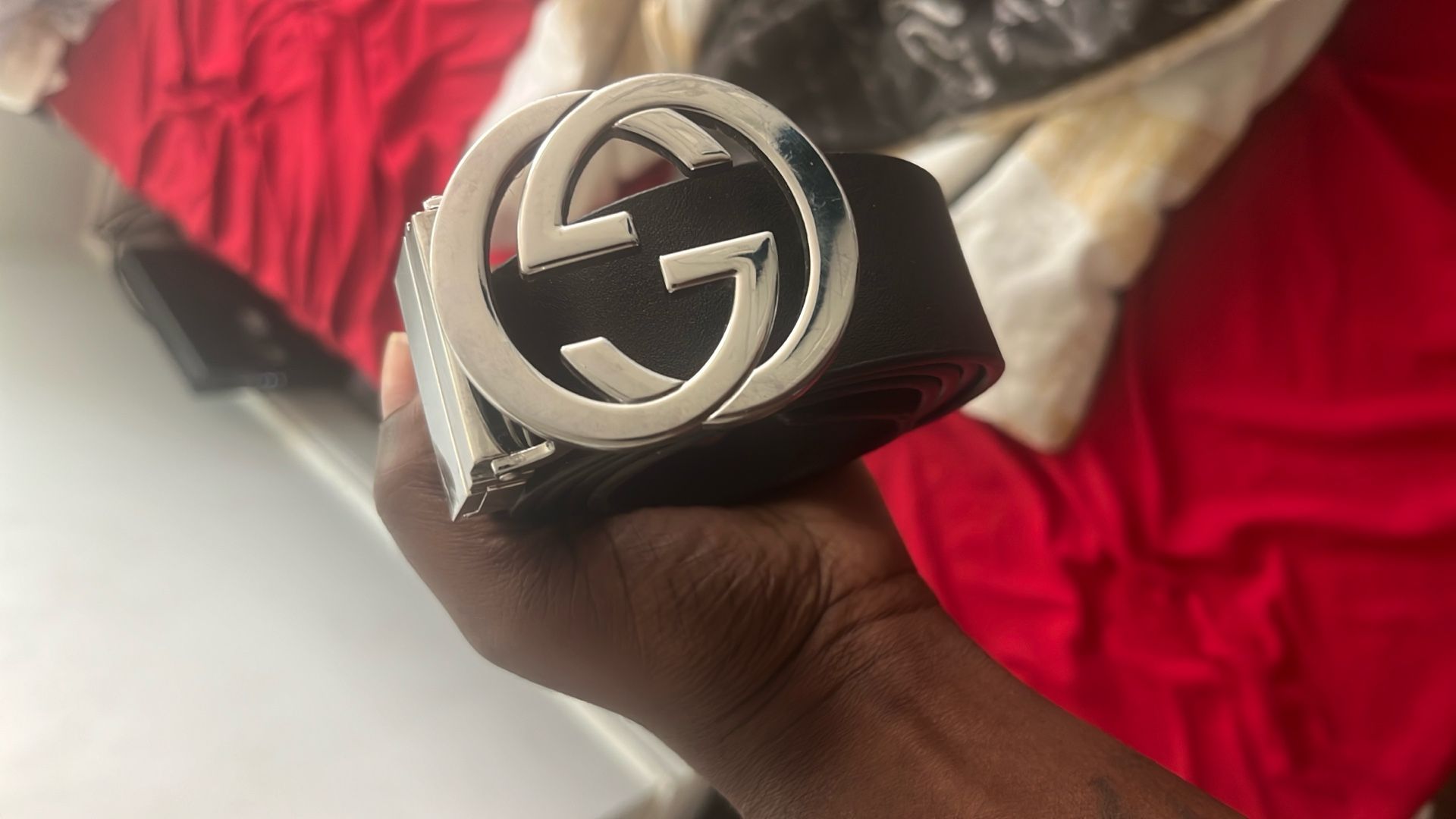 Gucci belt , Balenciaga Tacks & Amiri Jeans 