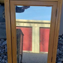 Oak Wood Medicine  / Bathroom Cabinet with Mirror