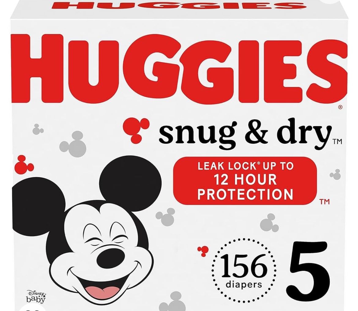Huggies Snug And Dry Size 5 (156 Count) Unopened
