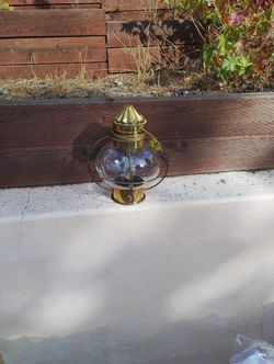 Old Hanging Brass Lamp