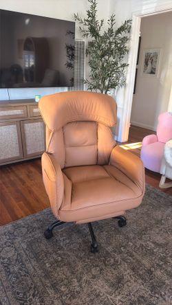 Dowinx Cross egged Office Chair with Pivoting Armrests, Criss Cross Chair with Pocket Spring Seat & Back, Reclining Computer Gaming Chair with Footres