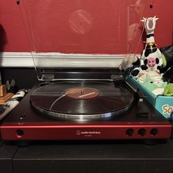 Audio Technia Red Vinyl Player