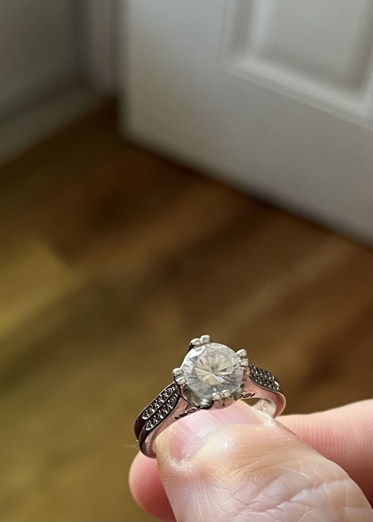 Size 8 Sterling Silver Cubic Zirconia Ring