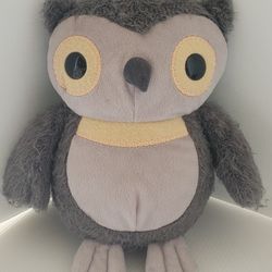 Kohls Cares Aesops Fable Owl Soft Plush 10" Stuffed Animal Gray Grey Bird Lovey

