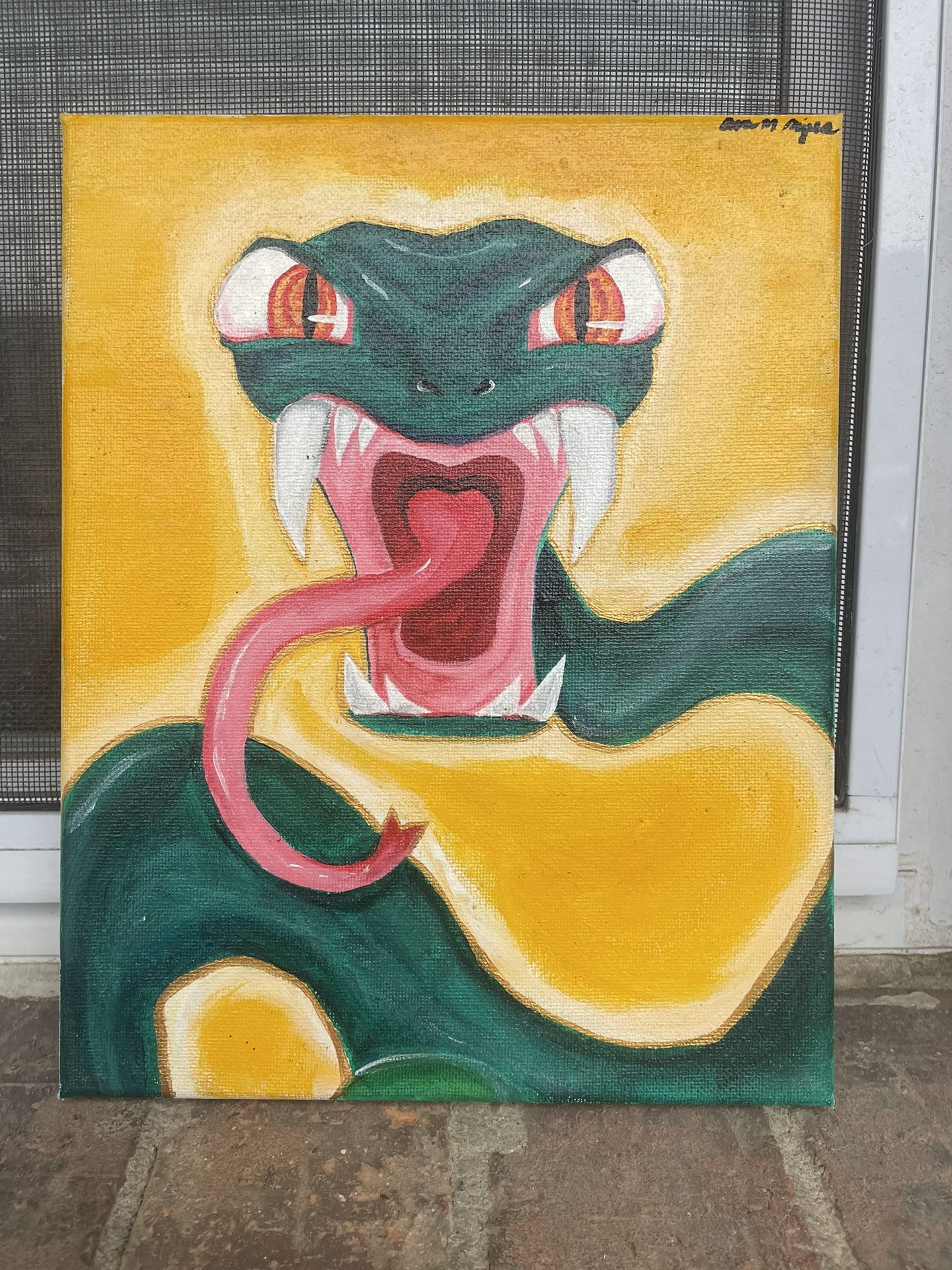 8x10 Dynamic Viper Acrylic Painting