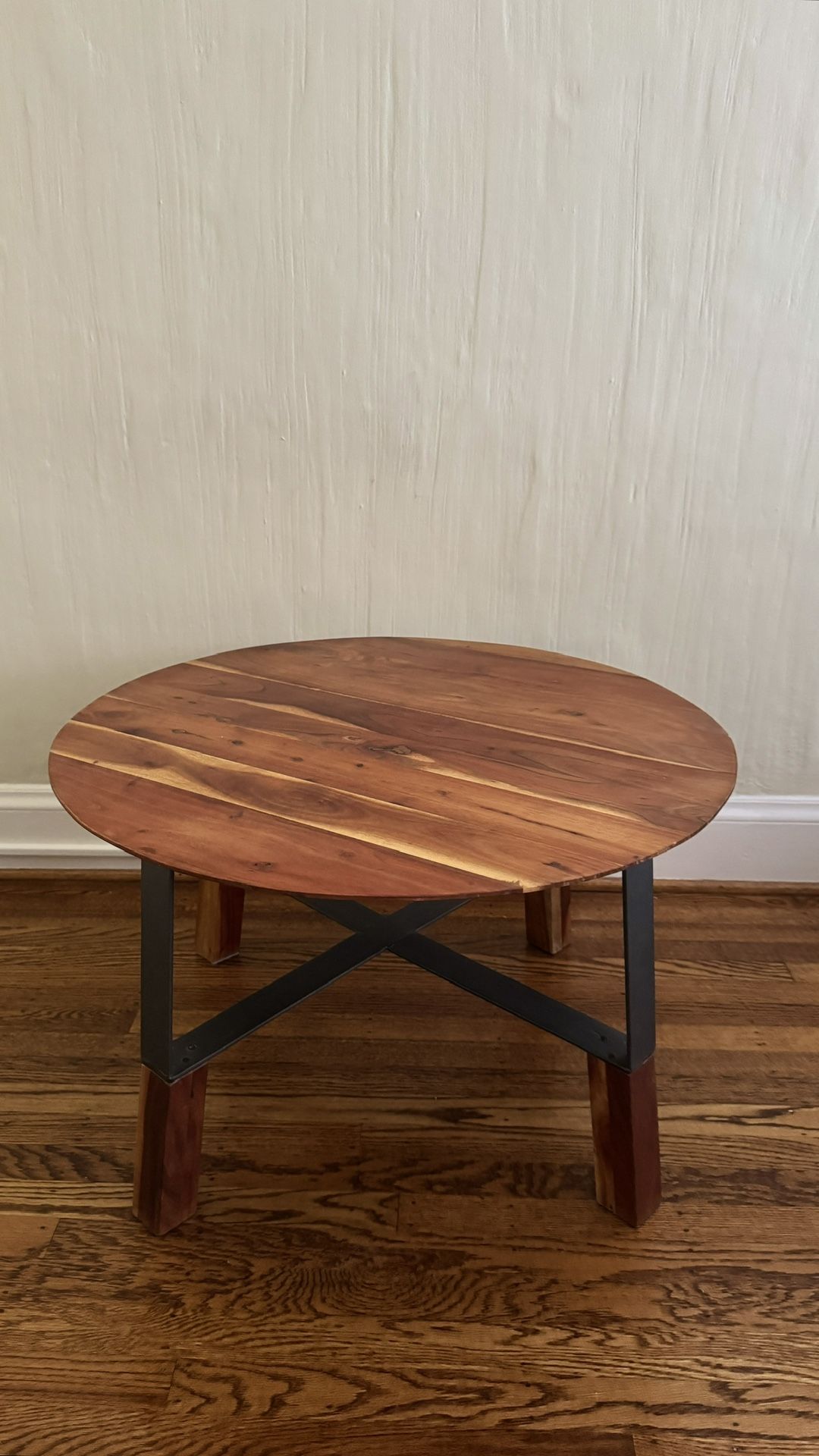 Solid Wood Coffee Table Heavy 30” Diameter