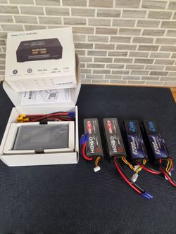 New gens ace mars dual battery remote control charger and 4 3s lipo batteries