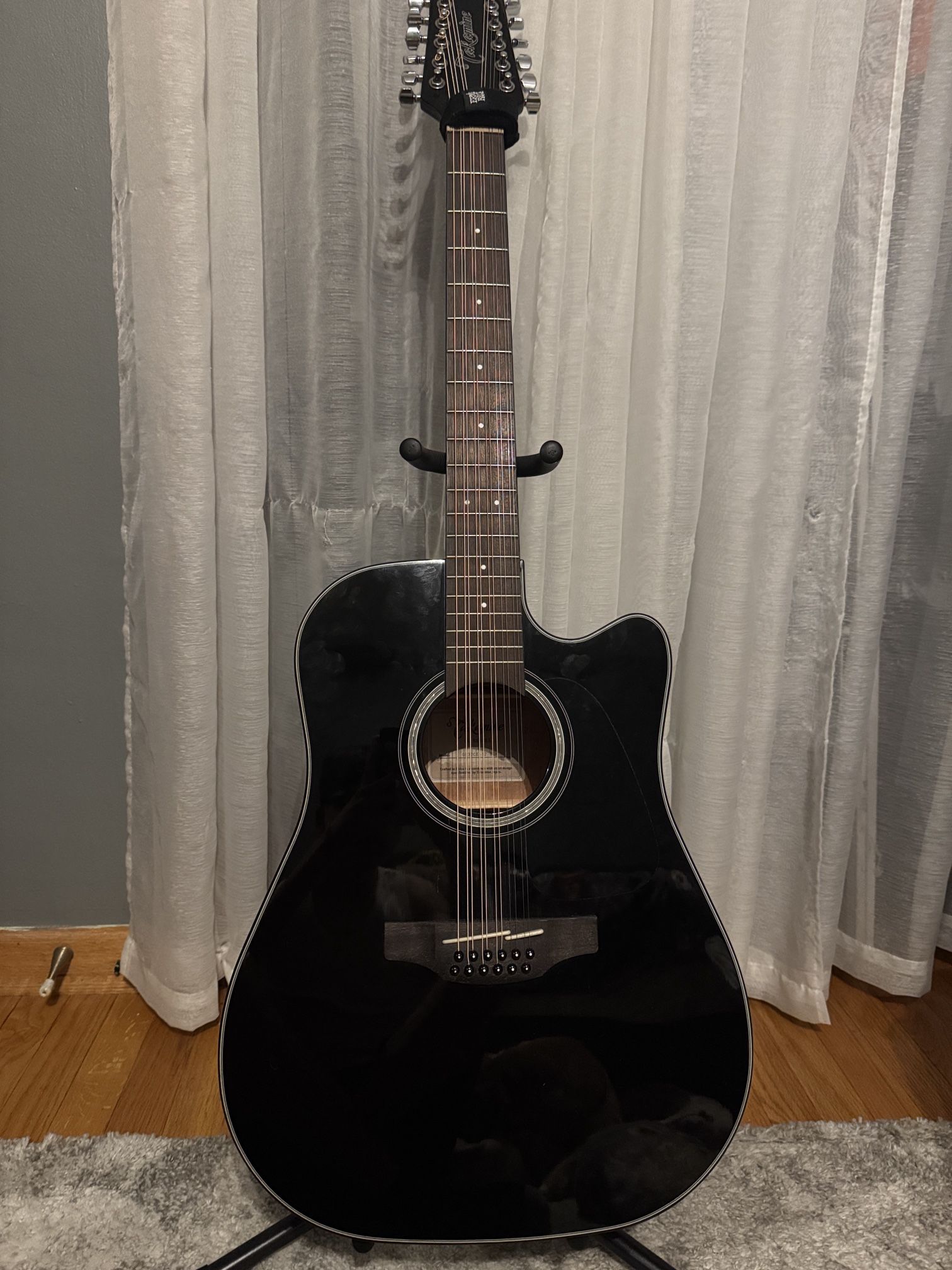Black Takamine GD30CE-12