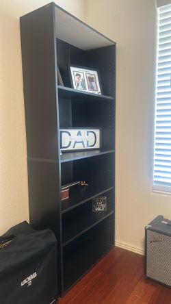 Black bookshelf