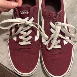 Womens 8 1/2 Maroon Vans