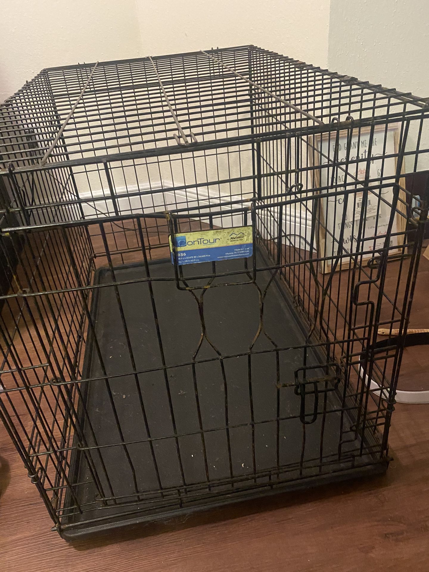 37x23x25 Dog Crate And Dog Bed! 