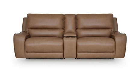 Silverbrooke 3-Piece Leather Dual Power Reclining Modular Loveseat With and without Storage Console