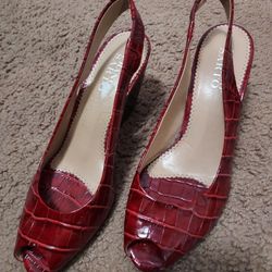 Franco Sarto Red Shoes Size 7 1/2