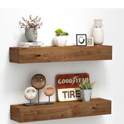 Two 24 Inch Floating Shelves 
